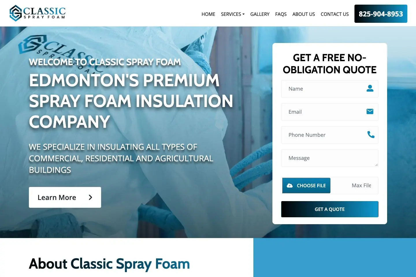 Classic Spray Foam CA: public website homepage