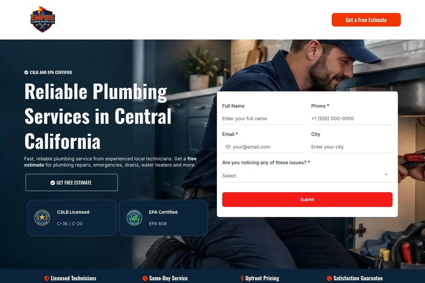 Empire PHA: public website homepage