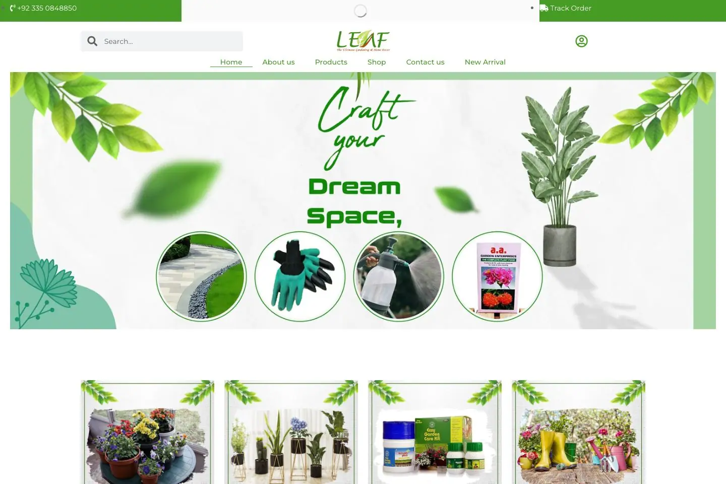 Leaf Gardening Pk: public website homepage